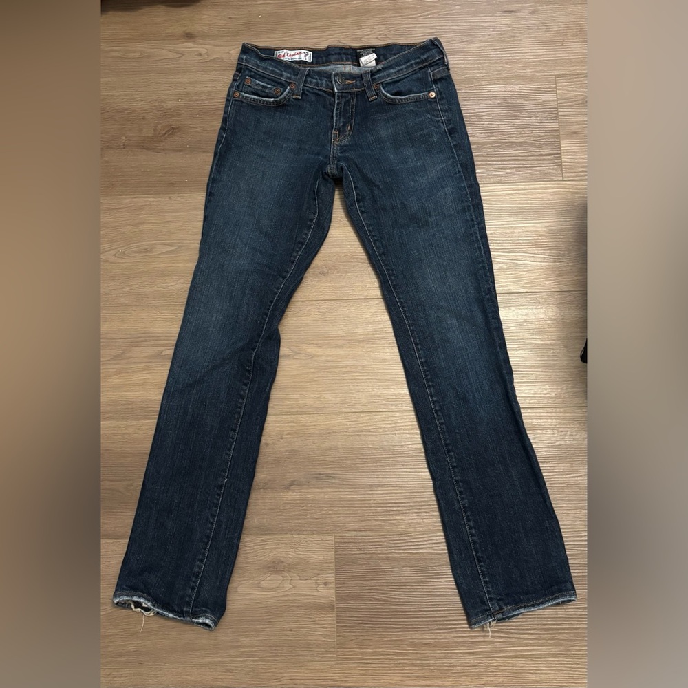 Red Engine Dark Blue Straight Leg Jeans